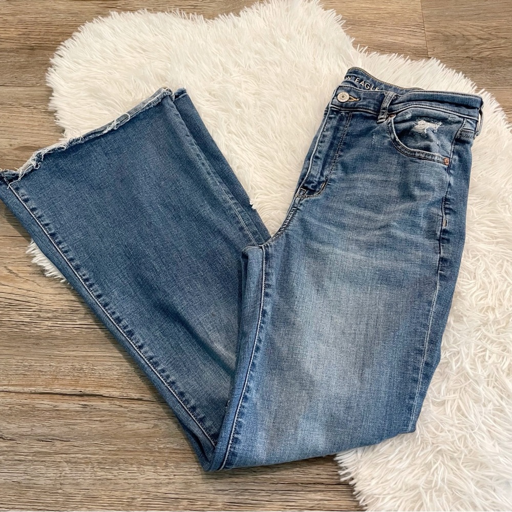 American Eagle Jeans Super Hi Rise Flare 10 Regular